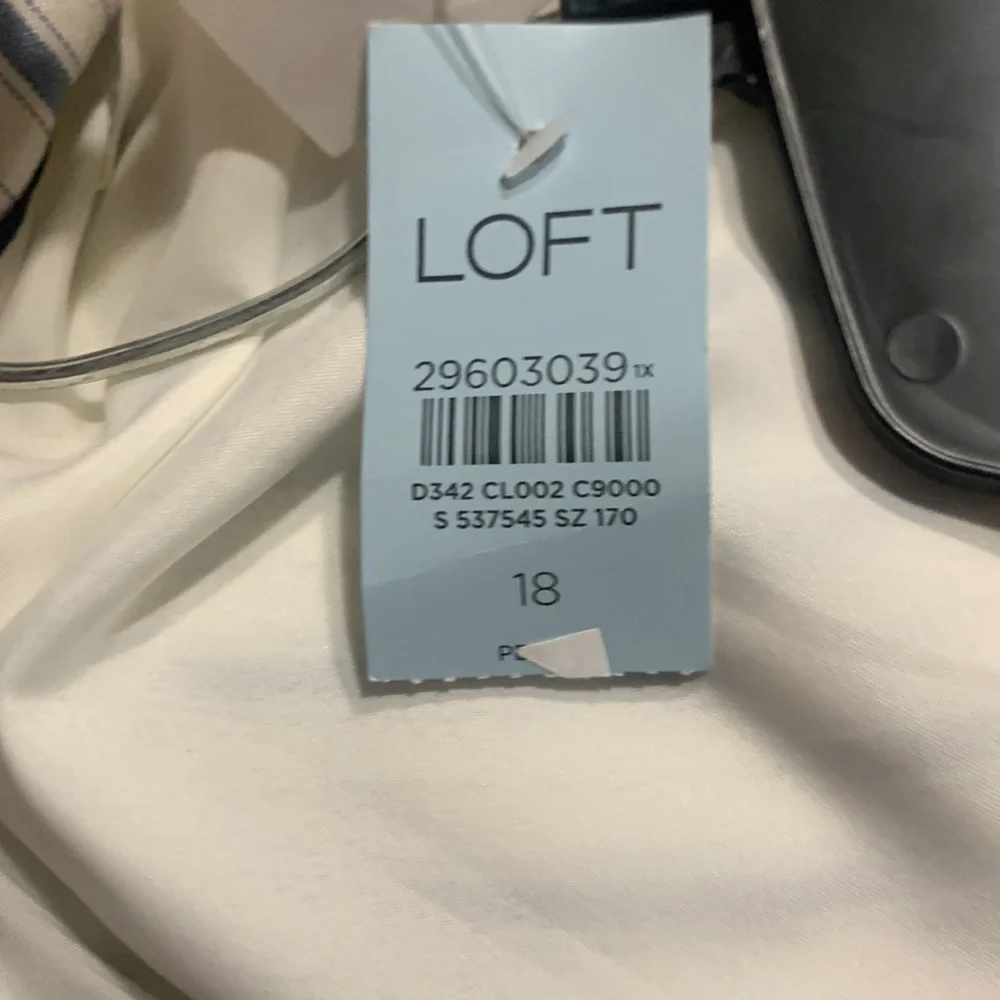 💕3 for $30💕 BNWT Loft Petite-PLUS SIZE Striped Modern Blazer - Picture 5 of 6